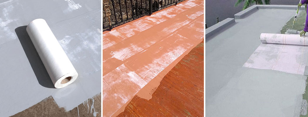 Geotextil aplicado con goma líquida en terrazas o cubiertas